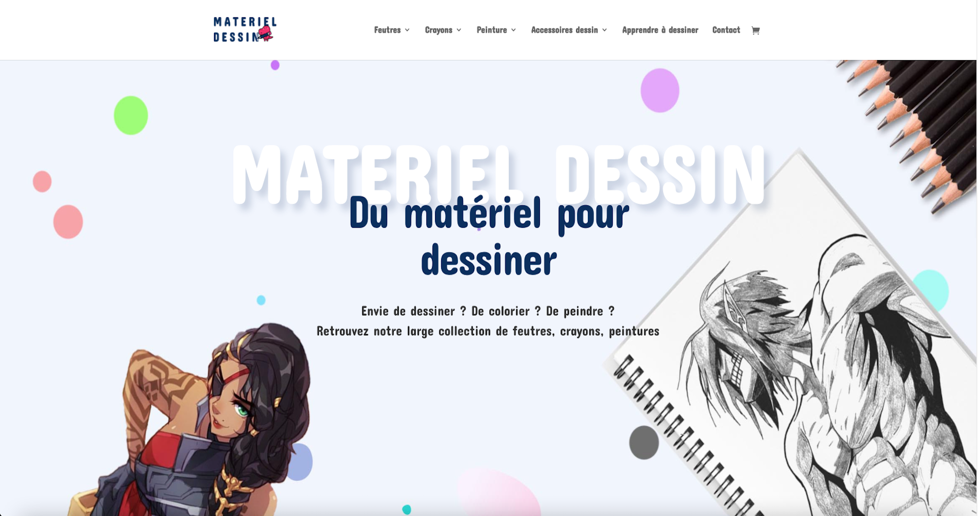 Accueil materiel dessin